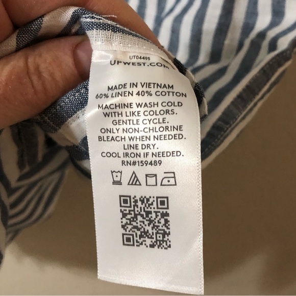 UpWest Blue Striped Men's Shirt - Picture 6 of 7